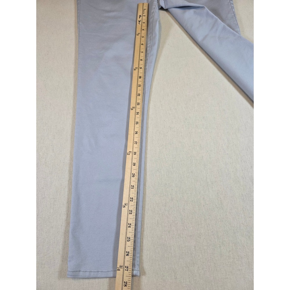 Refuge Women 14 Light Blue Skinny High Rise 3-Button Stretch Pants Cotton Blend - Picture 4 of 10